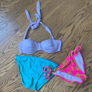 Set of J. Crew and Calvin Klein Mix & Match Bikini